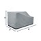Eevelle Meridian Right Arm Sectional Loveseat Cover, Silver, 34 in L x 58 in W x 30 in H MDSRAL-SLR - alternate 1